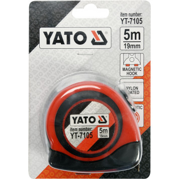 Рулетка YT-7105 5 м х 19 мм с магнитом YATO-1