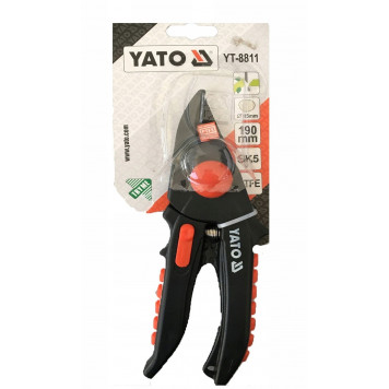 Секатор YT-8811 с тефлоновым лезвием 190 мм, 15 мм YATO-1