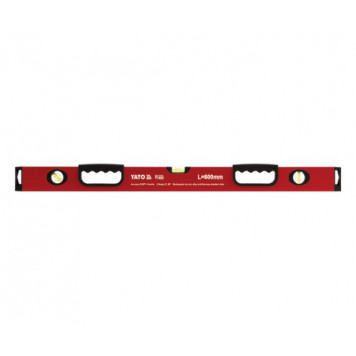 Уровень YT-3022 алюминиевый с 2-мя ручками, 3 глазка, l = 60 см YATO