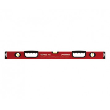 Уровень YT-3024 алюминиевый с 2-мя ручками, 3 глазка, l = 100 см YATO