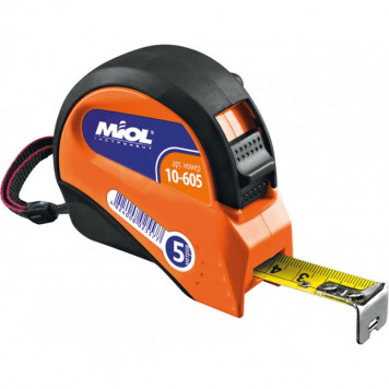 Рулетка 10-605 с металлической лентой 5 м х 19 мм Миол