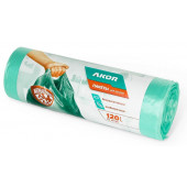 Пакеты для мусора "АНТИБАК+БИО" 120 л, 10 шт, бирюзовый, арт 205-107
