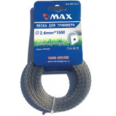Леска B0114-2 для триммера 2,4 мм x 15 м, сечение-трос витой квадрат DUO TWIST, MAX
