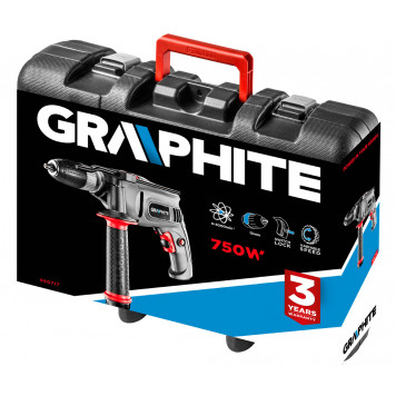 Дрель 58G717 ударная 750 Вт, патрон 13 мм Graphite-1