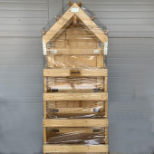 Стенд "Домик" для крепежно-соединительных деталей для деревянных конструкций АЛЕТ