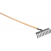 Грабли 35781 садовые 10-зубчатые с черенком FLO