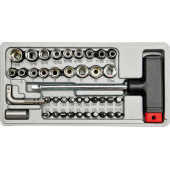 Отвёртка 65150 Т-образная с битами и головками, 41шт VOREL