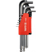 Ключи YT-0505 шестигранные с шаром набор 1,5-10 мм, 9 шт. YATO