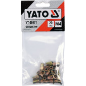 Заклепка YT-36471 резьбовая сталь М4, 20 шт. YATO