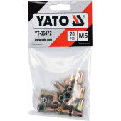 Заклепка YT-36472 резьбовая сталь М5, 20 шт. YATO