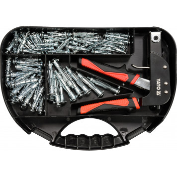 Пистолет YT-51451 для установки дюбелей Молли + 60 дюбелей YATO