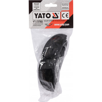Очки YT-73765 защитные закрытые чёрные на резинке YATO-3