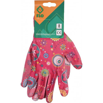Перчатки 74126 огородные, 8 темно-розовые FLO-3