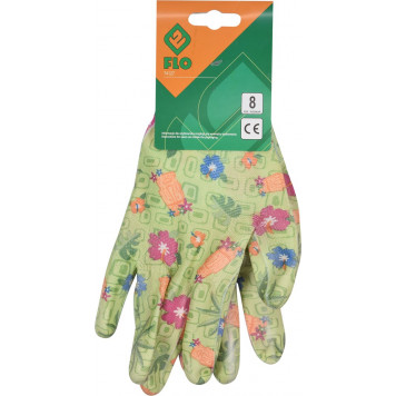 Перчатки 74127 огородные, 8 зеленые FLO-3