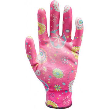 Перчатки 74133 огородные 10 темно-розовые FLO