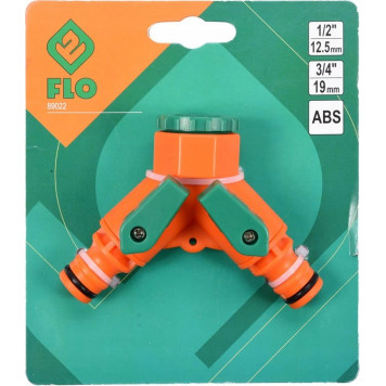 Распределитель 89022 двухканальный 1/2"-3/4" FLO-1