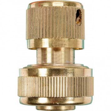 Соединительный шланг-насадка 89073 латунный с автостопом 3/4 FLO