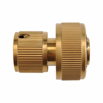 Соединительный шланг-насадка 89103 латунный с автостопом 3/4 FLO