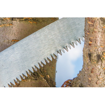 Ножовка 15G101 садовая изогнутая, пластмассовый чехол VERTO-3