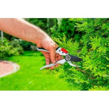 Секатор 15G206 универсальный алюминиевый 195 мм, диаметр резки 18 мм VERTO-3