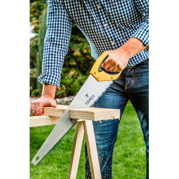 Ножовка 10A452 по дереву Shark 500 мм, 11TPI TOPEX-2