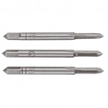 Метчик 14А203 М3, шаг 0,5, комплект 3 шт. ТОРЕХ