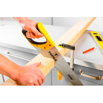 Ножовка 10A442 по дереву Shark 400 мм, 11TPI TOPEX-1