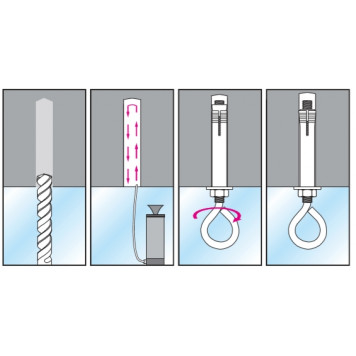 Анкер LHO с круглым крюком 14х195 мм, уп 20шт. Wkret-2