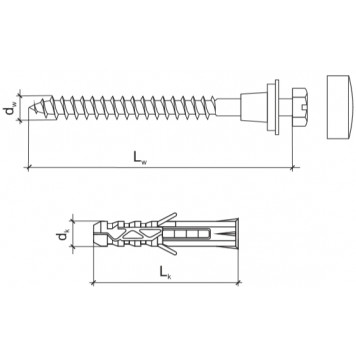 Крепление BKMM-B для унитаза 10х80 мм Wkret-1