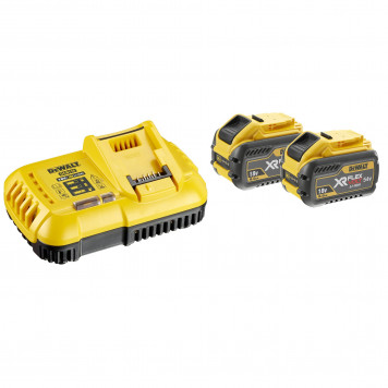 Зарядное устройство DCB118X2-QW 54 В/18 В 8A + 2 аккумулятора 54 В (3 Ач)/18 В (9 Ач) DEWALT