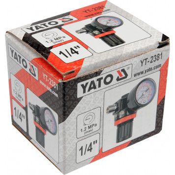 Редукционный YT-2381 клапан с манометром 1/4 YATO-1