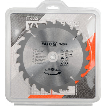 Диск YT-6065 с карбид вольфрамом 200х30 мм, 24 зуба YATO-1