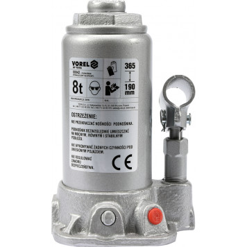 Домкрат 80042 гидравлический Бутылочный 8т 190-365 мм