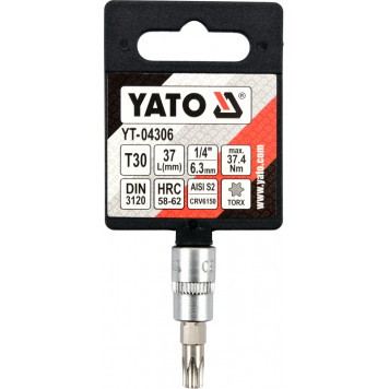 Головка YT-04306 торцевая с вставкой TORX 1/4, T30 YATO-2