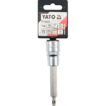 Головка YT-04323 торцевая c вставкой TORX 1/2, Т30, L = 100 мм YATO-2