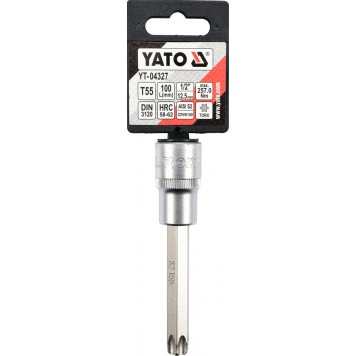 Головка YT-04327 торцевая c вставкой TORX 1/2, Т55, L = 100 мм YATO-2