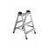 Стремянка алюминиевая двухсторонняя 3-х ступенчатая