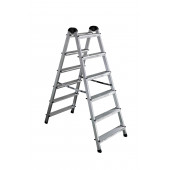 Стремянка алюминиевая двухсторонняя 6-ти ступенчатая