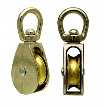 Блок одинарный 1 1/4", никелированный