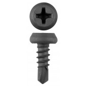 Саморез "блоха" 3,5х9,5 мм чёрный со сверлом, уп 1500шт. Речицкий метизный завод