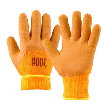 Перчатки шерстяные рифленые утепленные