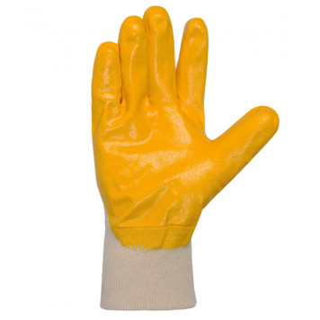 Перчатки нитрил жёлтые (неполный облив) Перчатки нитрил жёлтые (неполный облив)