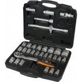 Набор 58-147 головок с трещоткой 1/2'', 32 шт. в кейсе Миол
