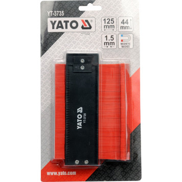 Трафарет YT-3735 для копирования сложных профилей 125 мм YATO