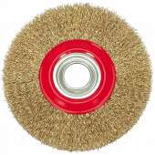 Щётка 06978 крацовка плоская, латунированная сталь, 125 мм VOREL