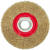 Щётка 06979 крацовка плоская, латунированная сталь, 150 мм VOREL