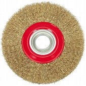 Щётка 06980 крацовка плоская, латунированная сталь, 200 мм VOREL