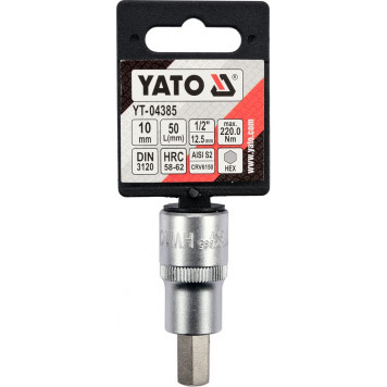 Головка YT-04385 торцевая c вставкой HEX 1/2", 10 мм YATO-2