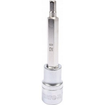 Головка YT-04392 торцевая c вставкой HEX 1/2", 6 мм, 100 мм YATO