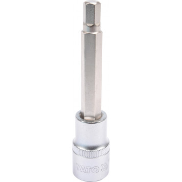 Головка YT-04394 торцевая c вставкой HEX 1/2", 8 мм, 100 мм YATO